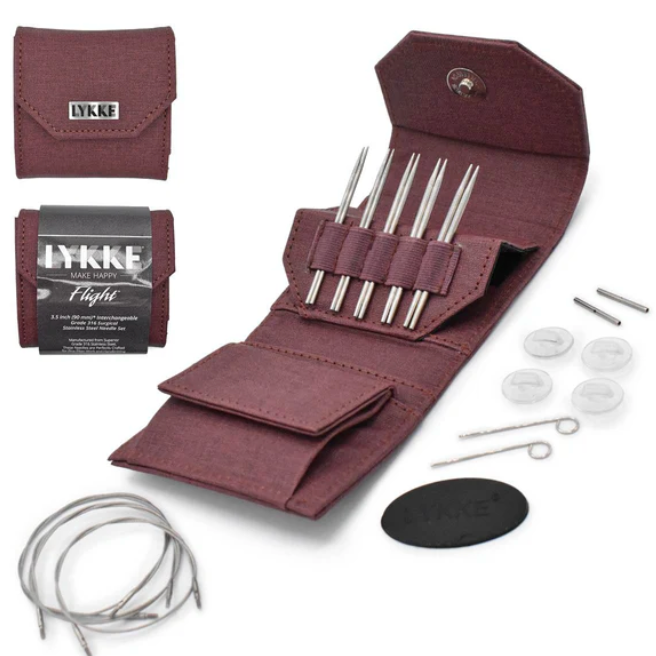 Lykke- Small interchangeable Circular Needle Set- 3.5 inch (5 needles US3-7)