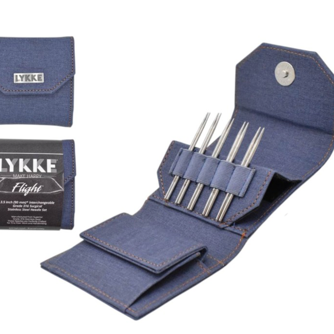 Lykke- Small interchangeable Circular Needle Set- 3.5 inch (5 needles US3-7)