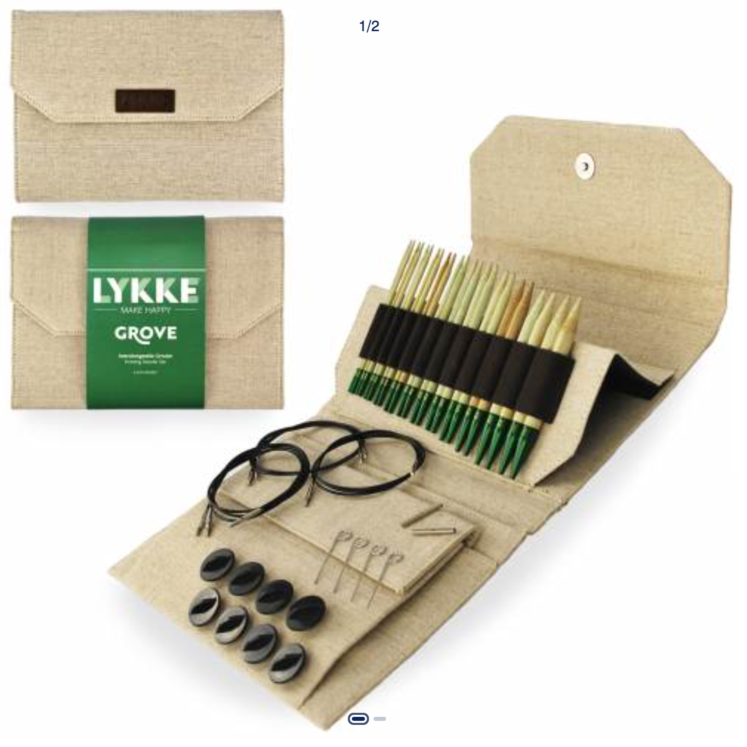 Lykke- Interchangeable Circular (5 inch needle) (12 needles)