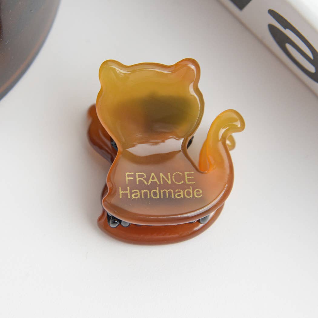 Acetate Mini Cute Cat and Bear Hair Clip